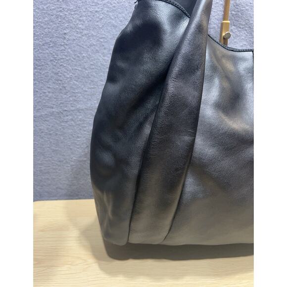 Ann Taylor Bag Black Buttery Leather Tote Size XL Great Quality - Picture 4 of 13